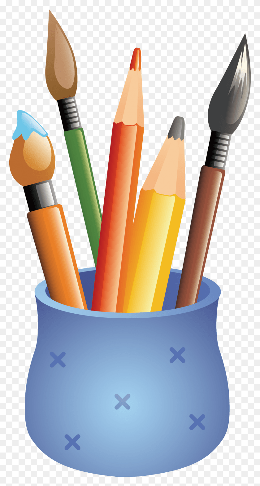 1274x2464 X 2464 4 Colour Pencil Vector Free, Brush, Tool HD PNG Download