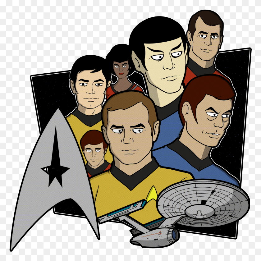 2500x2503 X 2503 3 Uss Enterprise Star Trek Cartoon, Poster, Advertisement, Person HD PNG Download