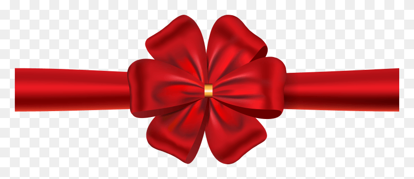 6136x2392 X 2571 9 Red Ribbon Bow, Plant, Flower, Blossom HD PNG Download