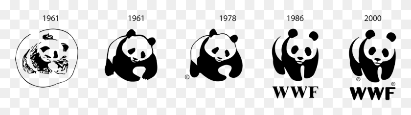 1011x228 X 295 4 Evolution Of The Wwf Logo, Млекопитающее, Животное, Дикая Природа Hd Png Скачать