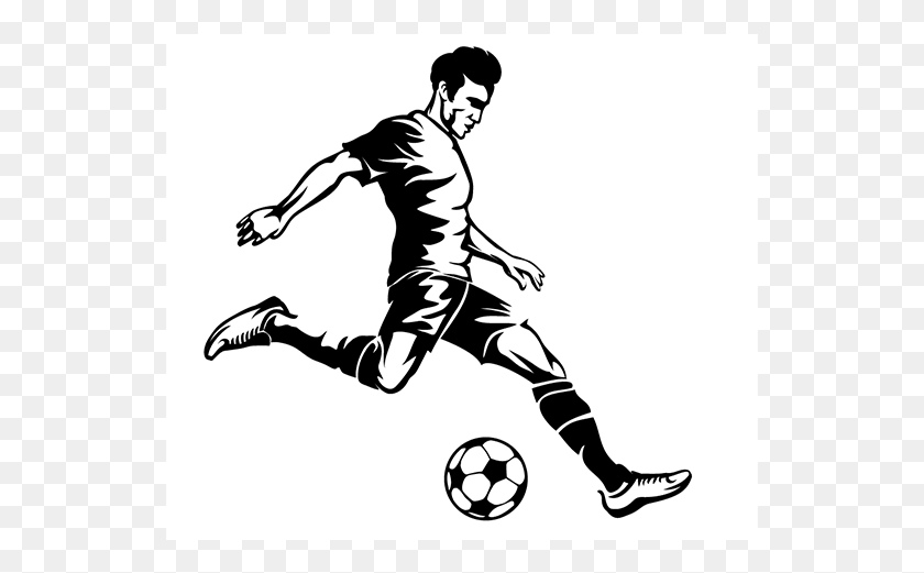 539x461 X 460 9 Kicking A Soccer Ball Drawing, Person, Human, People HD PNG Download