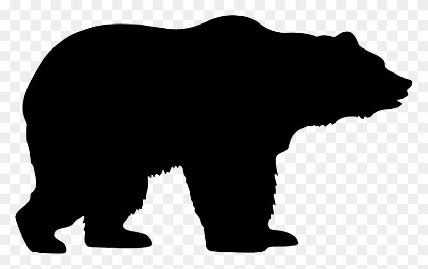 805x482 X 482 3 Силуэт Черного Медведя, Дикая Природа, Животное Hd Png Скачать