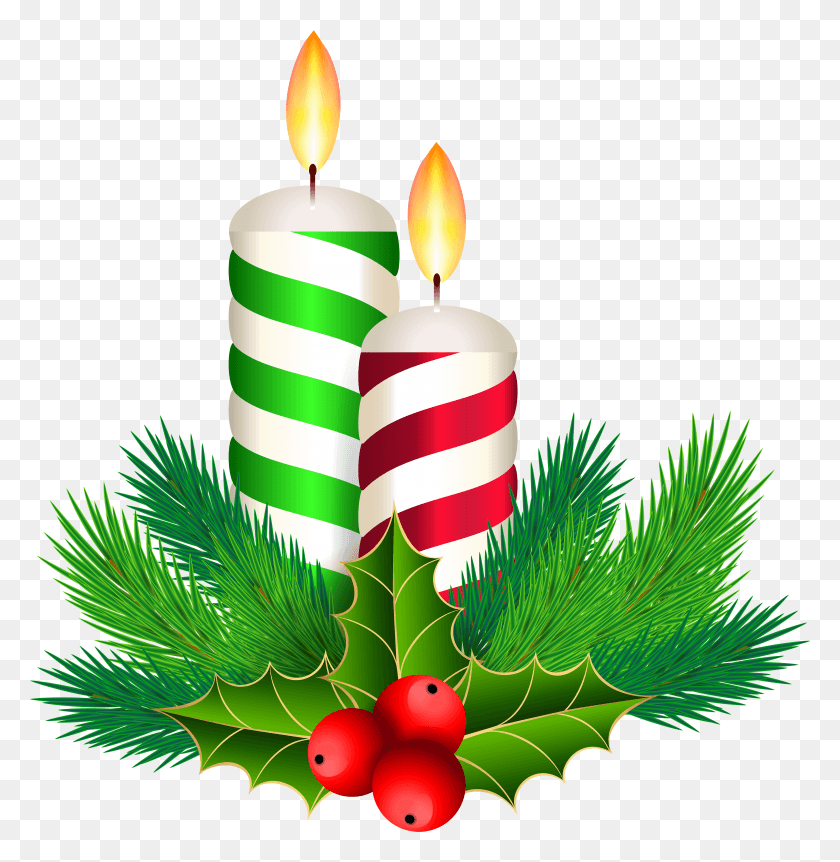 4811x4949 X 5000 8 Christmas Candle Decoration HD PNG Download