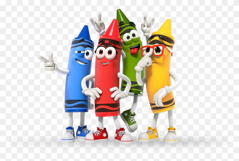 775x508 X 507 5 Crayola Crayon Characters, Figurine, Shoe, Footwear HD PNG Download