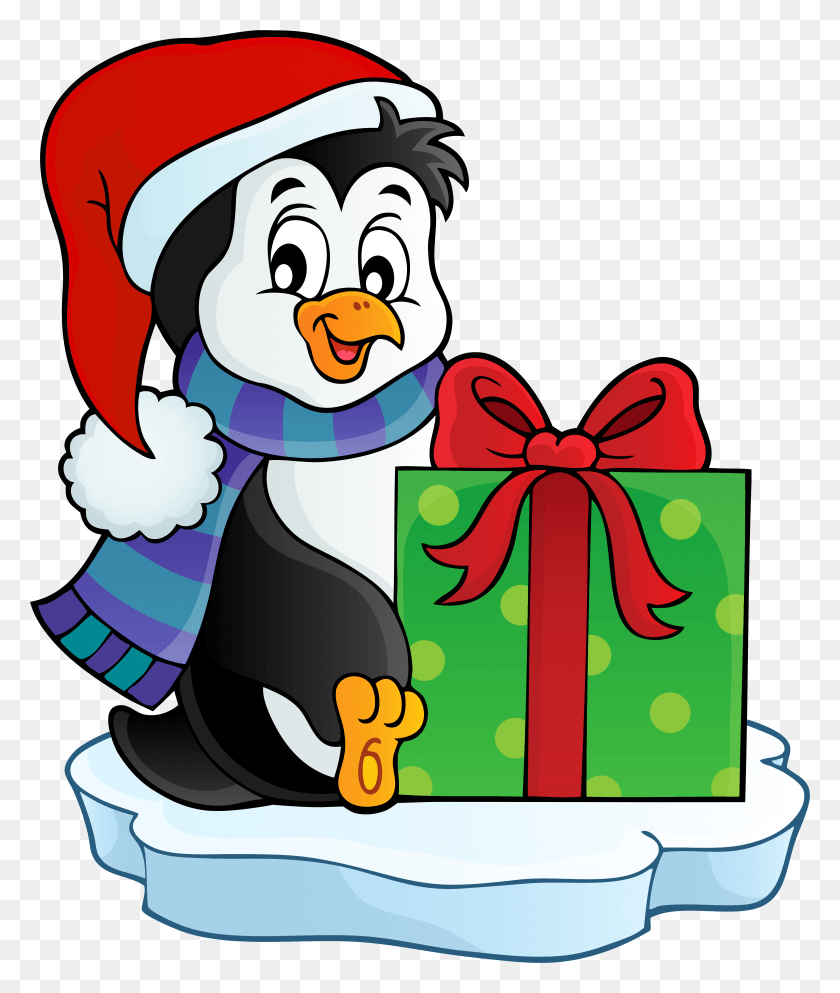 4173x4995 X 5162 8 Рождественский Пингвин Клипарт, Подарок Hd Png Скачать