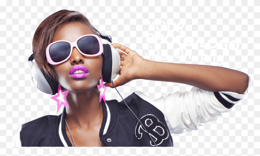 956x546 X 546 10 Girl With Headphones, Sunglasses, Accessories, Accessory HD PNG Download