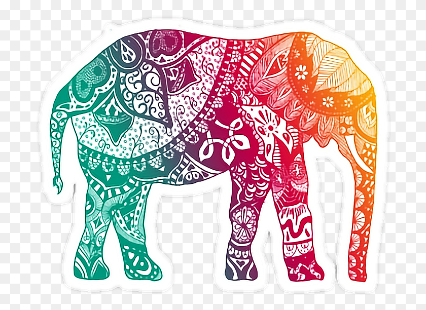 702x552 Descargar Png / Mandalas A Color De Animales, Elefante, La Vida Silvestre, Mamífero Hd Png