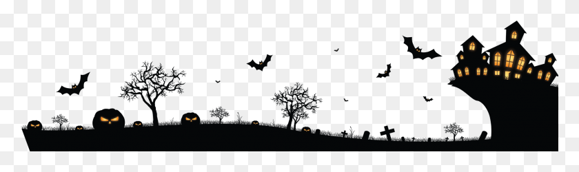 2272x554 X 554 58 Happy Halloween Background, Млекопитающее, Животное, Дикая Природа Hd Png Скачать