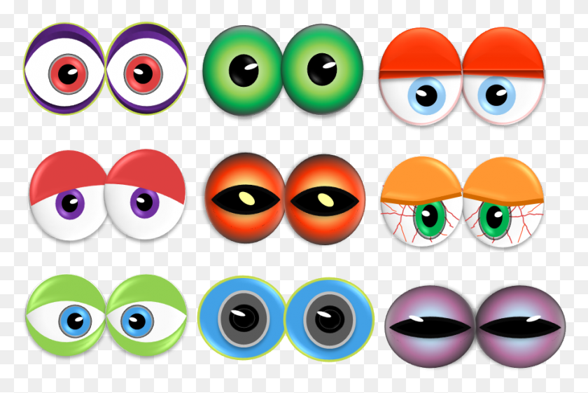 913x587 Descargar Png X 590 46 Monster Eyes Clipart, Graphics, Mask Hd Png