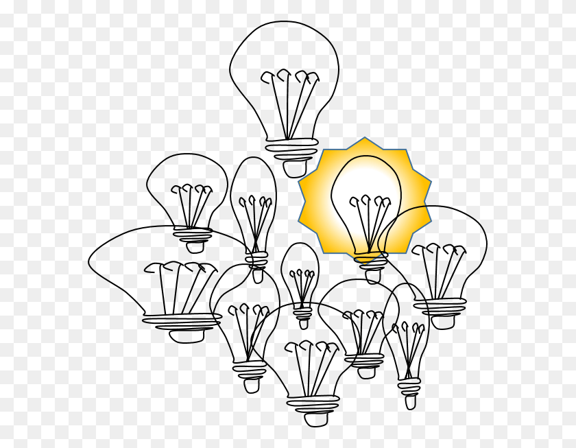 583x593 X 593 4 Teamwork Drawing, Lamp, Light, Lightbulb HD PNG Download