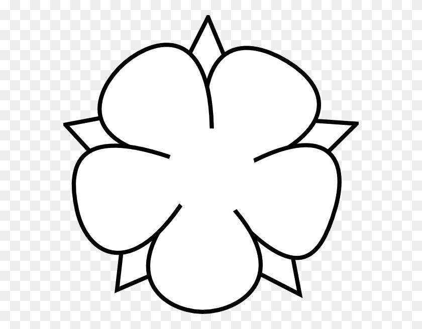 588x596 X 596 5 0 Flower Drawing, Symbol, Stencil, Star Symbol HD PNG Download