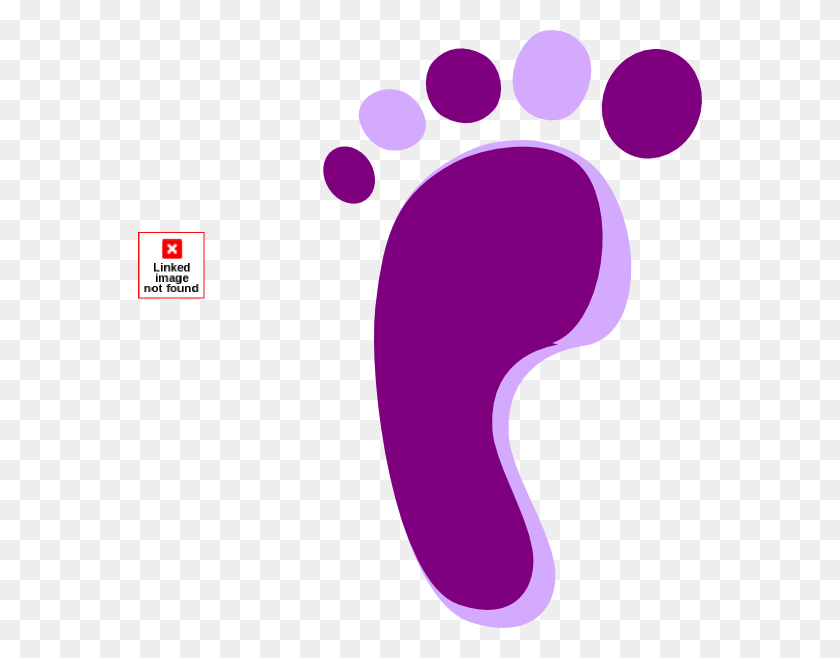 564x598 X 598 11 Purple Baby Feet Clip Art, Footprint HD PNG Download