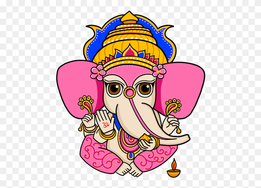 486x545 X 600 10 Baby Ganesh Transparent, Label, Text, Doodle HD PNG Download
