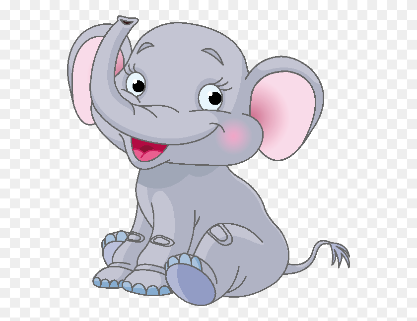 571x587 X 600 2 Baby Elephant Cartoon Clipart, Animal, Figurine, Mammal HD PNG Download
