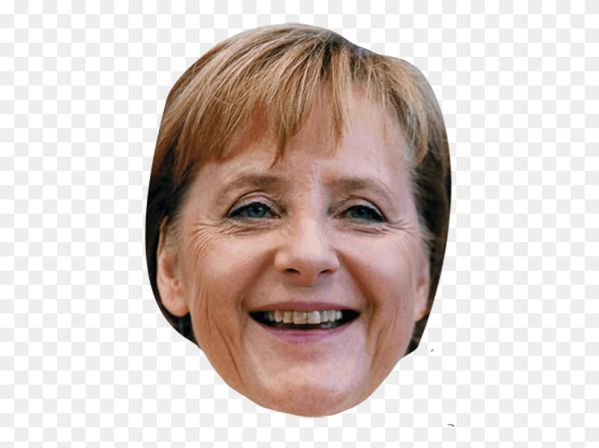 435x569 X 600 5 Merkel Face Transparent, Person, Human, Smile HD PNG Download