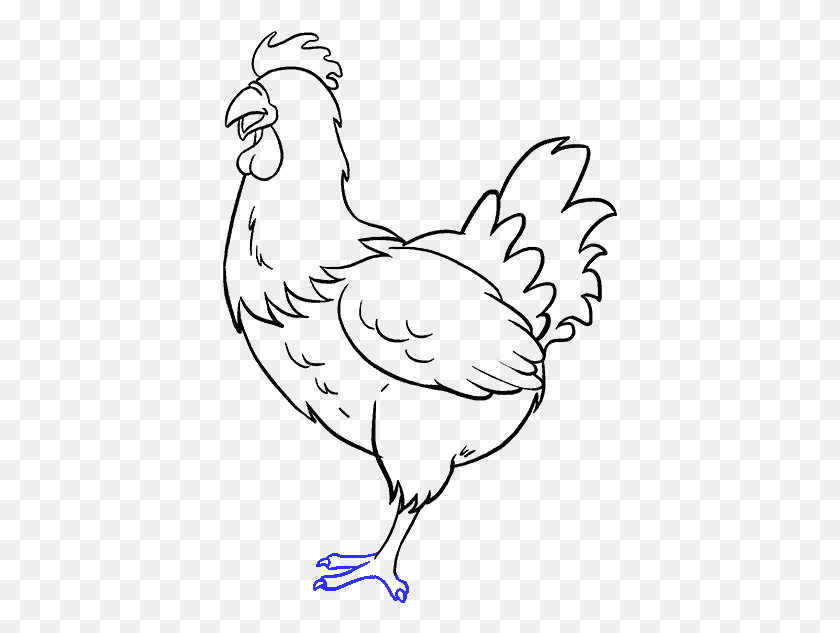 395x573 X 600 6 Chicken Drawing, Gray, World Of Warcraft HD PNG Download