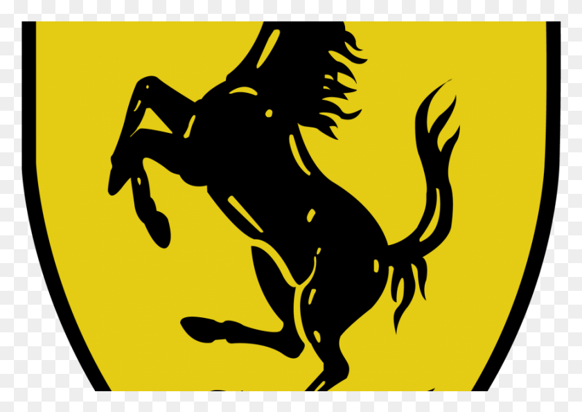 875x601 Логотип X 600 6 Ferrari, Черный И Белый, Собака, Домашнее Животное, Собак Hd Png Скачать