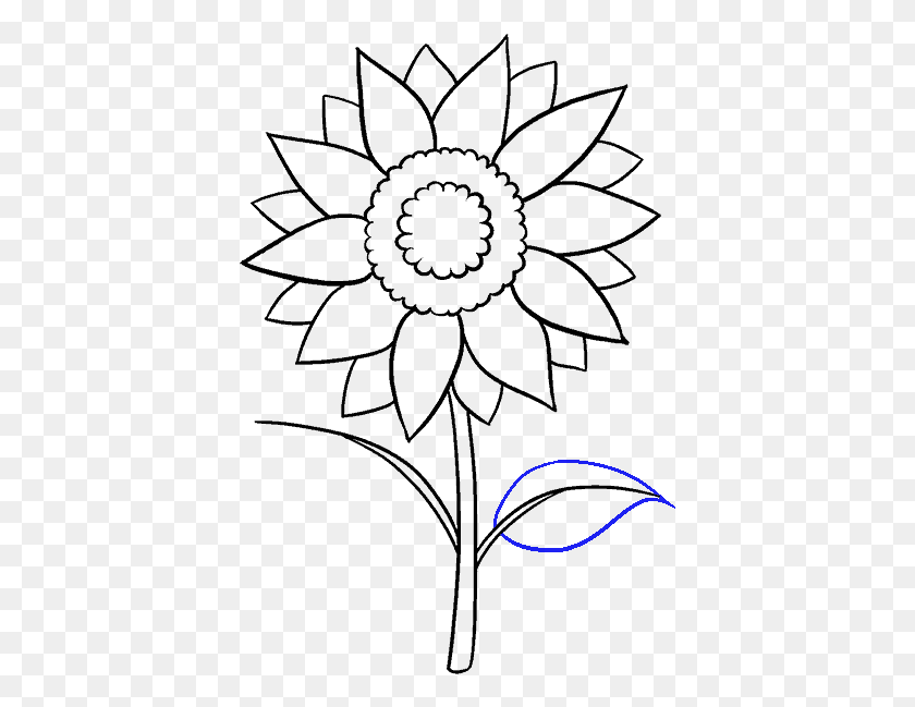 401x589 X 600 6 Sunflower In Black And White Clip Art, Outdoors, Nature, Sunglasses HD PNG Download