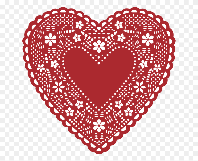 650x622 X 622 5 0 Lace Valentine Heart HD PNG Download