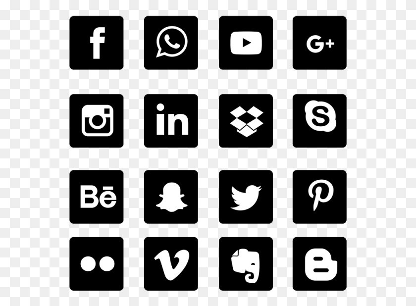 563x558 X 640 77 Social Media Icons Grey, Number, Symbol, Text HD PNG Download