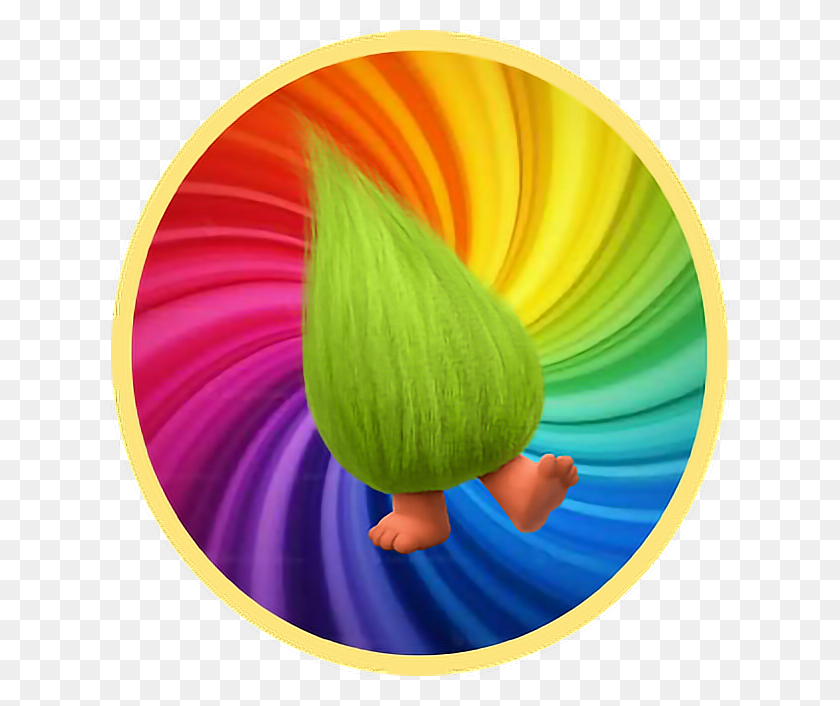 618x646 X 646 3 Trolls Rainbow, Plant, Flower, Blossom HD PNG Download