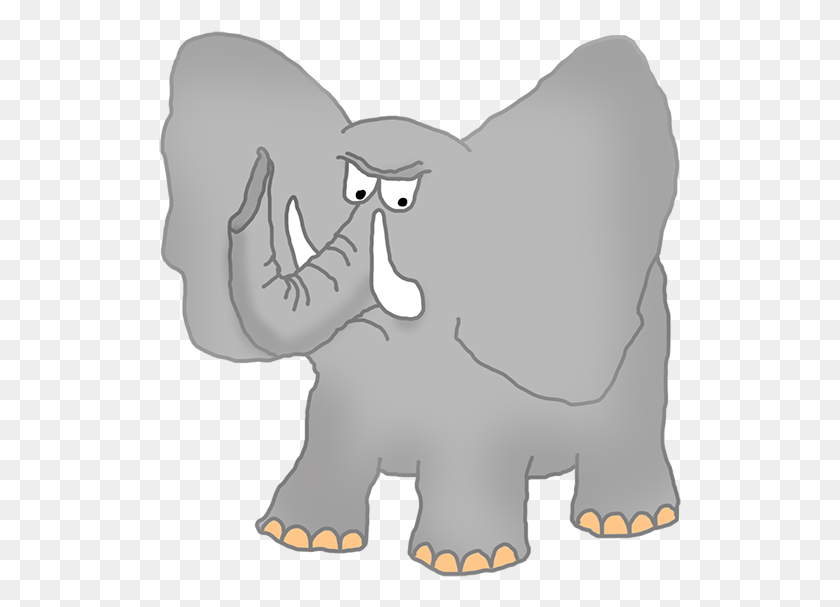 523x547 X 652 8 Злой Слон Мультфильм, Дикая Природа, Животное, Млекопитающее Hd Png Скачать