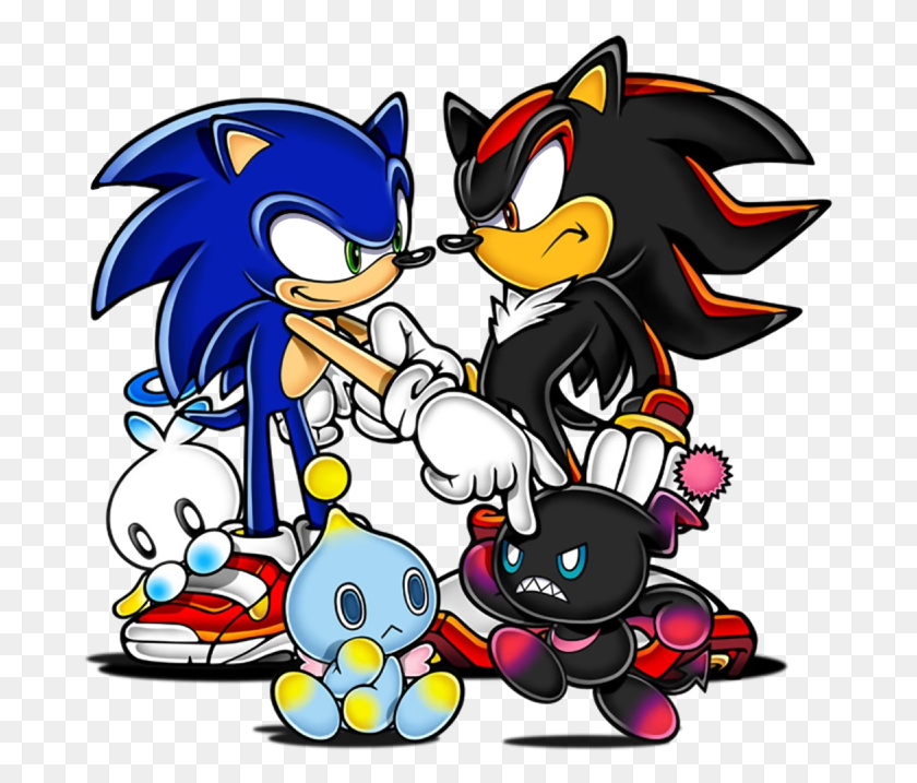 687x657 X 664 1 Sonic And Shadow Chao, Graphics, Outdoors HD PNG Download