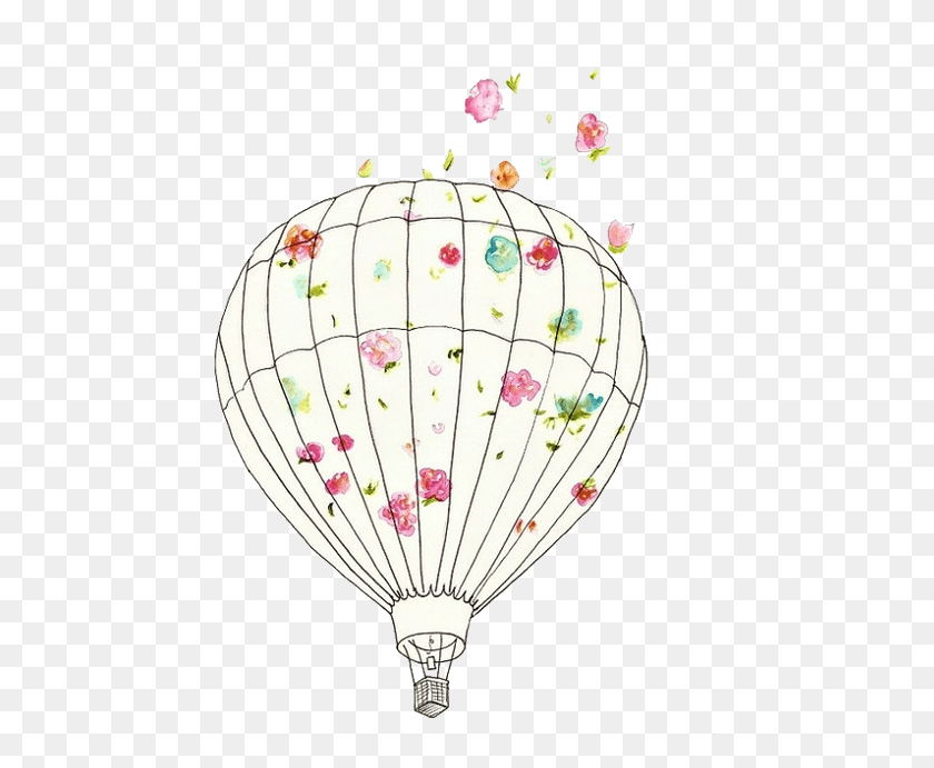 458x631 X 673 6 Cute Hot Air Balloon Drawing, Ball, Vehicle, Transportation HD PNG Download