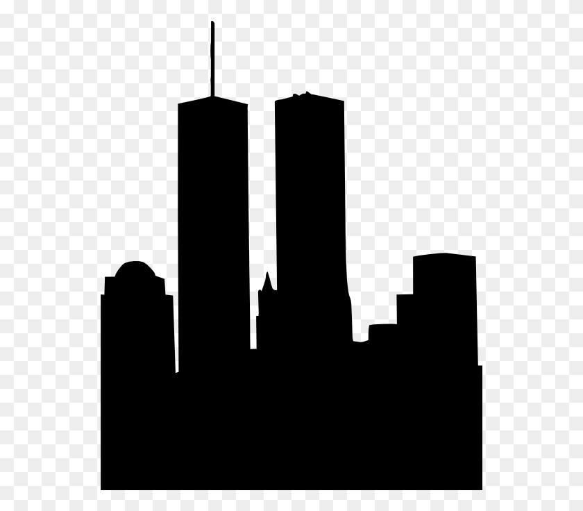 550x676 X 676 28 New York Twin Towers Silhouette, Text, Stencil HD PNG Download