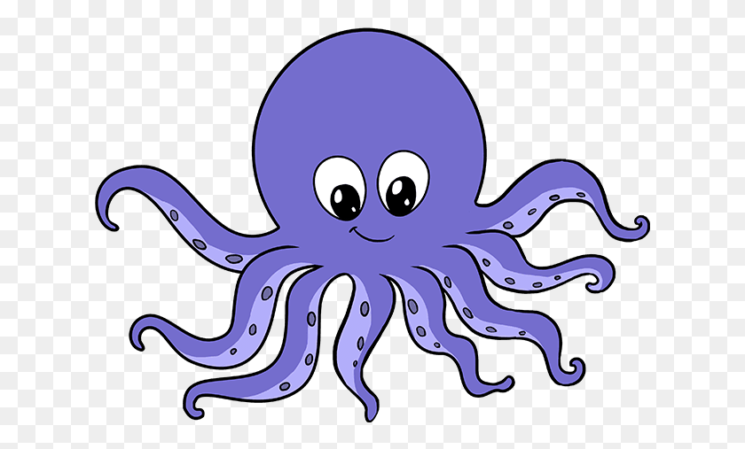 627x447 X 678 1 Draw An Easy Octopus, Sea Life, Animal, Invertebrate HD PNG Download