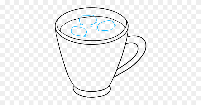 384x379 X 678 1 Drawing Of Hot Cocoa, Shoreline, Water, Coast HD PNG Download