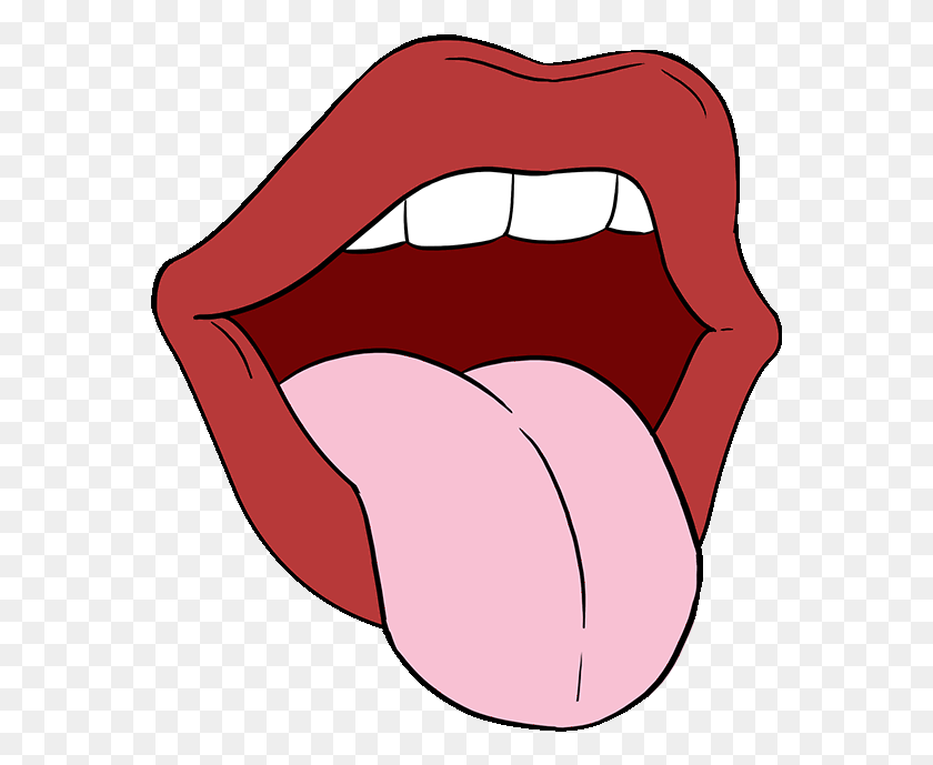 569x629 Descargar Png X 678 6 Dibujos De Boca Paso A Paso, Labio, Dientes, Gafas De Sol Hd Png