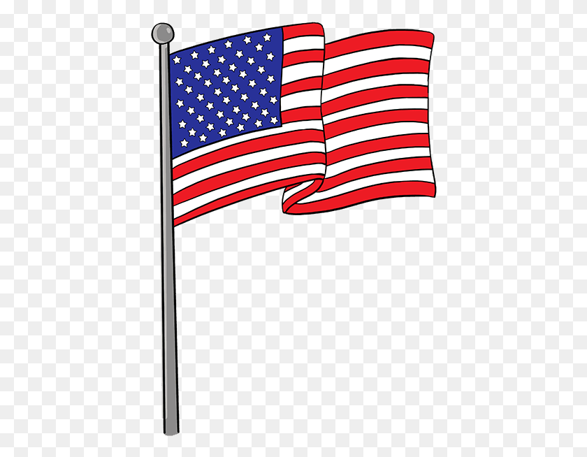 410x594 X 678 7 American Flag Pole Drawing, Flag, Symbol, Electronics HD PNG Download
