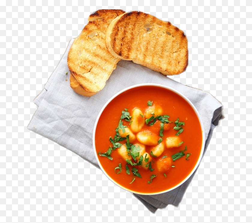 673x682 X 681 2 Soup Food, Bread, Bowl, Dish HD PNG Download