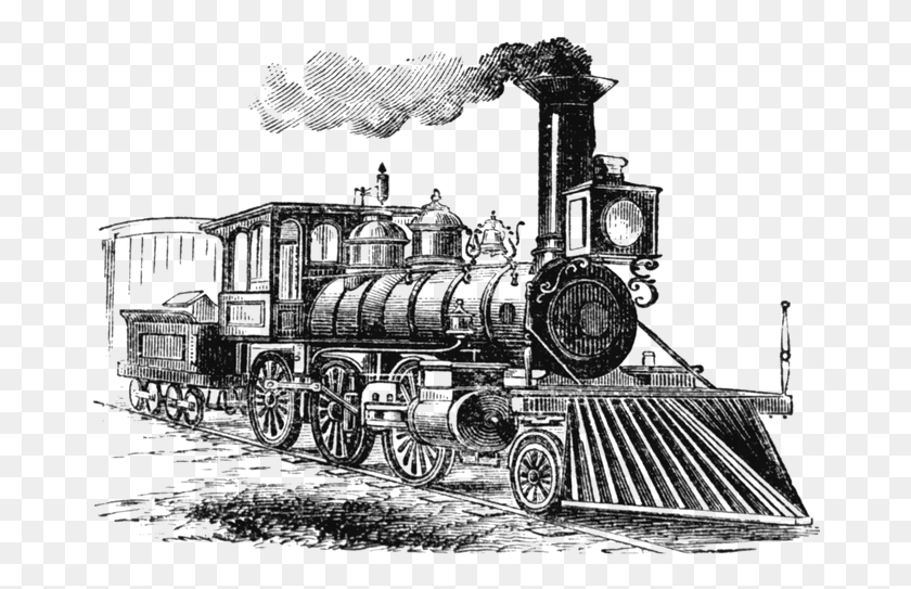 676x483 X 720 18 Industrial Revolution Train Drawing, Gray, World Of Warcraft HD PNG Download