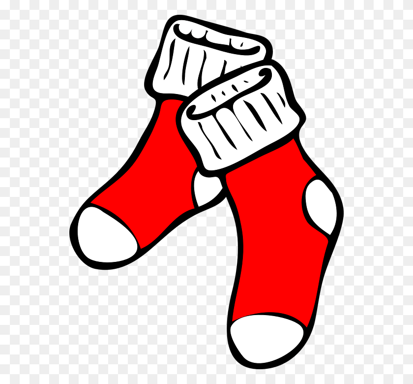 558x720 X 720 2 Socks Clip Art, Hand, Stocking, Christmas Stocking HD PNG Download
