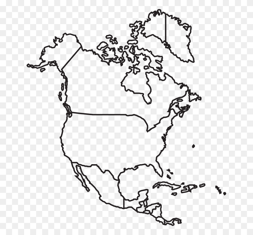 663x720 X 720 7 North America Blank Map, Nature, Outdoors HD PNG Download