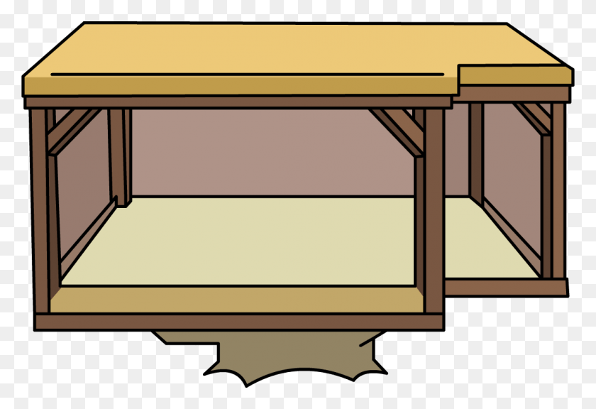 1100x728 X 728 1 Tree House Club Penguin, Furniture, Table, Bed HD PNG Download
