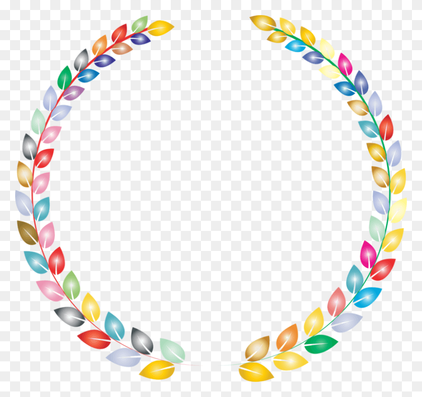 800x750 X 750 3 Laurel Leaves Circle, Accessories, Accessory, Bead HD PNG Download