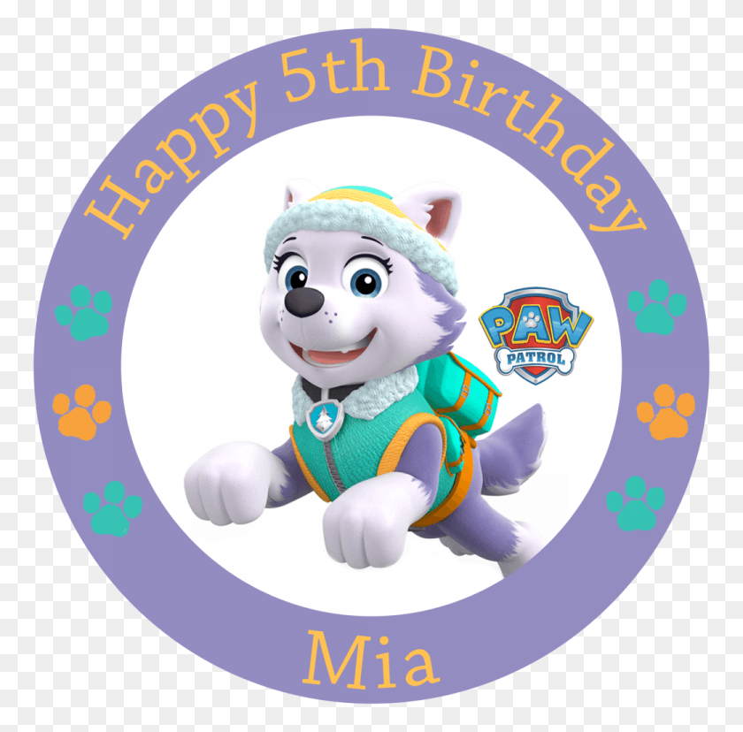 768x768 X 768 3 0 Everest Paw Patrol Characters, Label, Text, Plush HD PNG Download