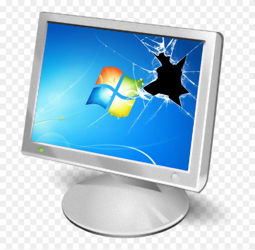711x762 X 768 6 Windows Broken, Computer, Electronics, Monitor HD PNG Download