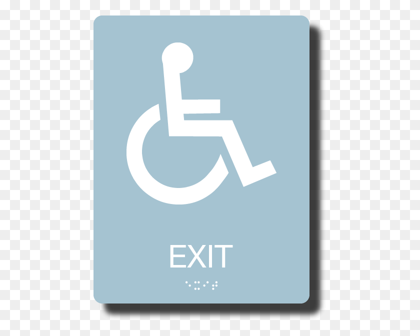 X 8 Ada Compliant Exit Sign With Braille And Raised Symbols You See ...
