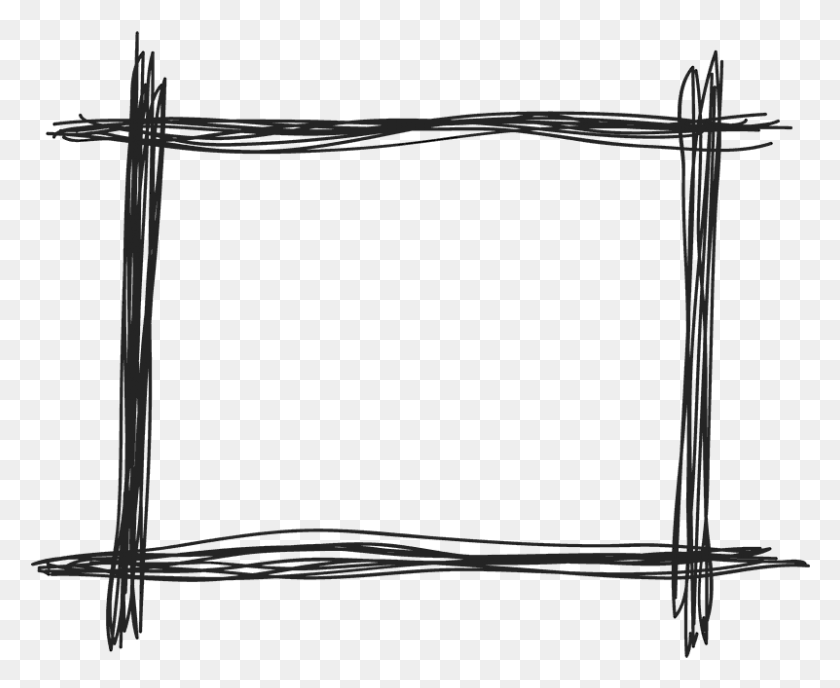 801x645 X 800 11 Border Hand Drawn Square, Wire, Barbed Wire, Arrow HD PNG Download