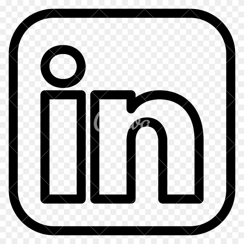 800x800 X 800 5 Linkedin Icon Black And White, Text, Alphabet, Symbol HD PNG Download