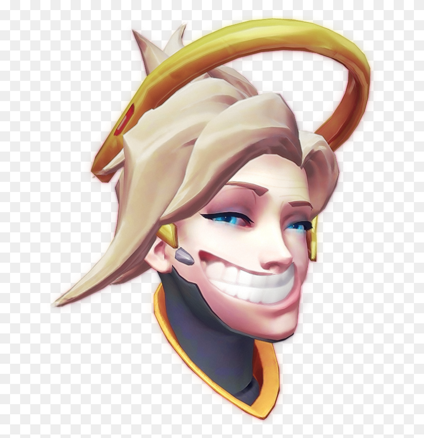 666x807 Descargar Png X 806 11 Overwatch Mercy Face, Figurine, Doll, Toy Hd Png