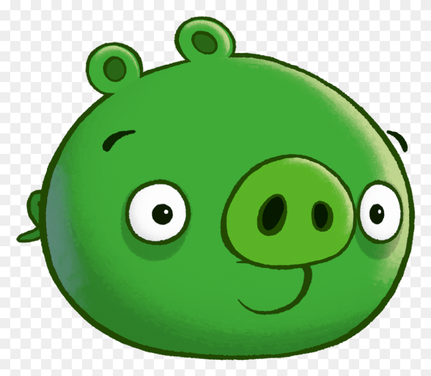844x729 X 814 10 Bad Piggy Angry Birds, Green, Piggy Bank, Accessories HD PNG Download