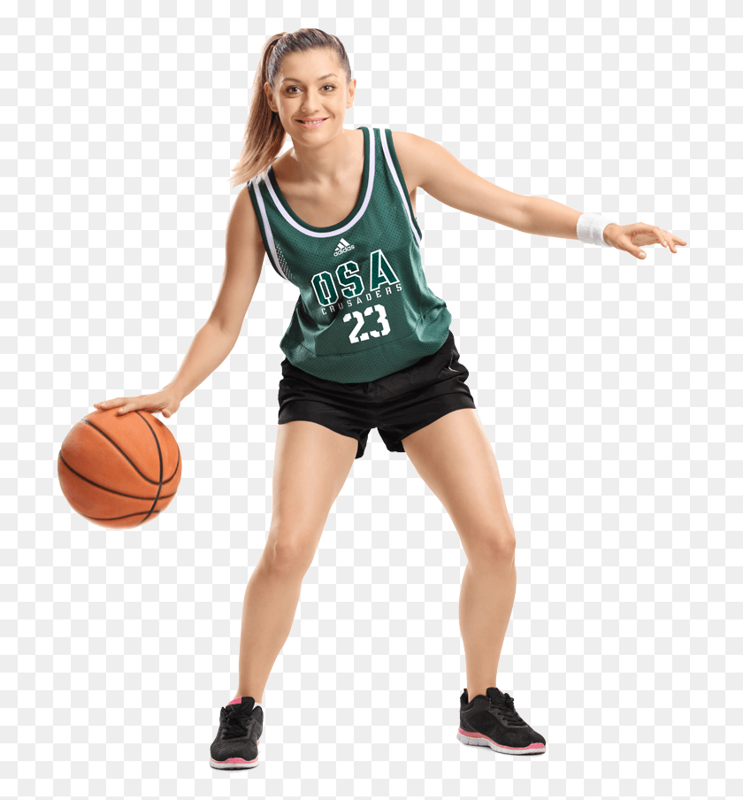 714x844 X 862 1 Girl With Basketball, Person, Human, People HD PNG Download