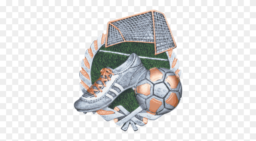359x405 X 9 Soccer Plaque With 3 D Color Resin Sport Medallion Emblem, Clothing, Apparel, Soccer Ball HD PNG Download