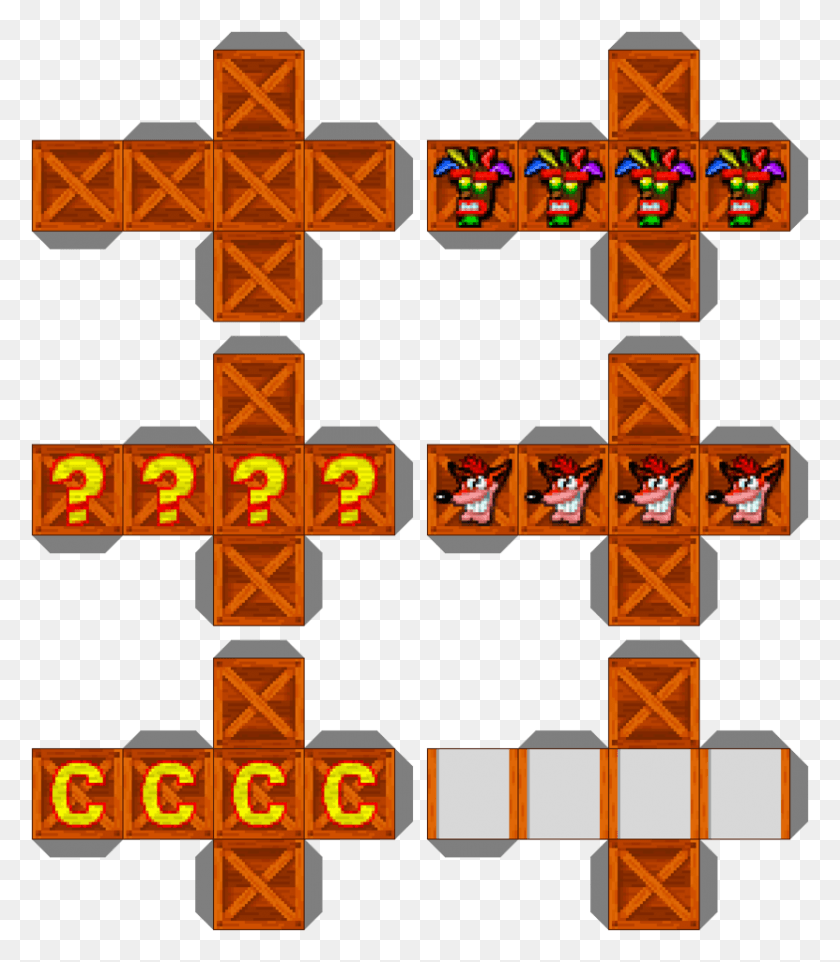 831x962 X 962 18 Crash Bandicoot Box Print, Pac Man, Super Mario HD PNG Download