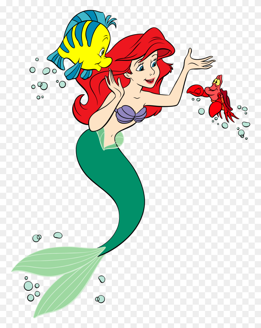 772x995 X 994 4 Little Mermaid Arts, Graphics, Floral Design HD PNG Download